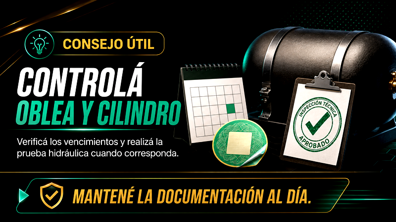 Consejo sobre oblea y cilindro de GNC